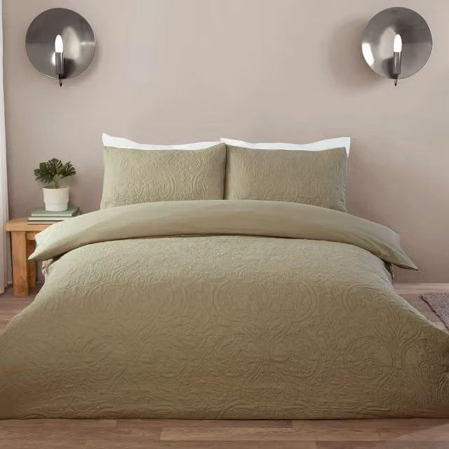 Sanderson Pinsonic Plain Green Duvet Cover, 200 x 200 cm