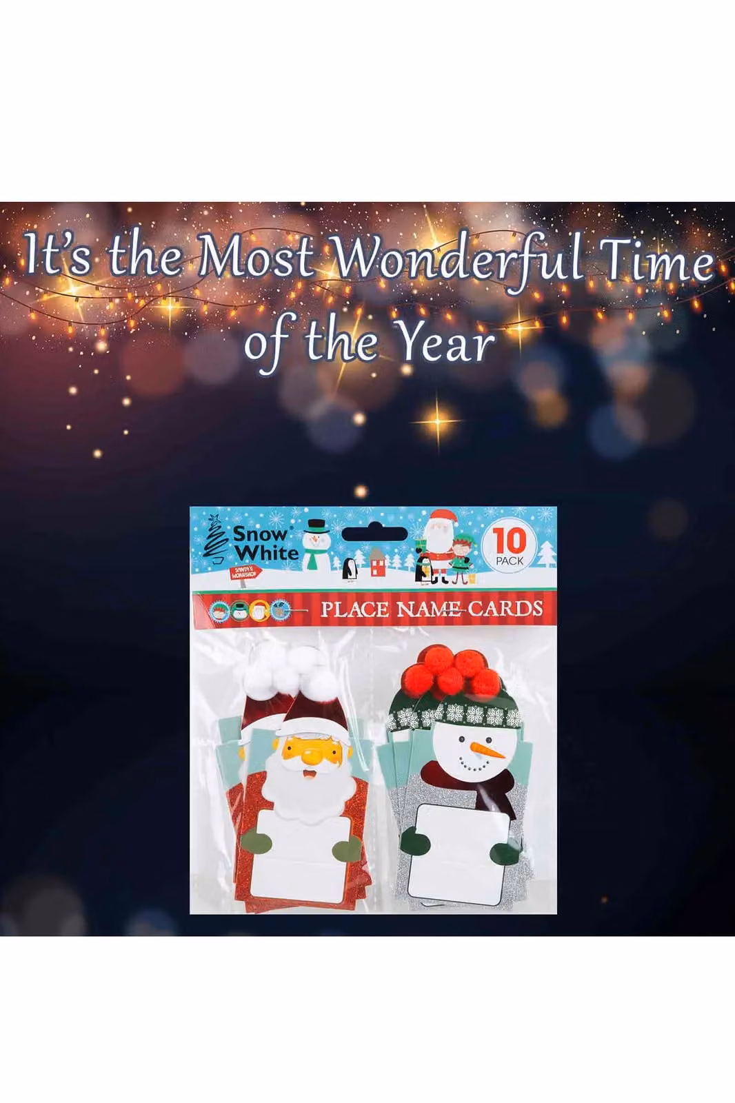 VFM e-Store Christmas Place Name Cards Table Markers, Multicolour, Pack of 10, W: 20 cm, H: 17.9 cm, D: 1 cm – 3