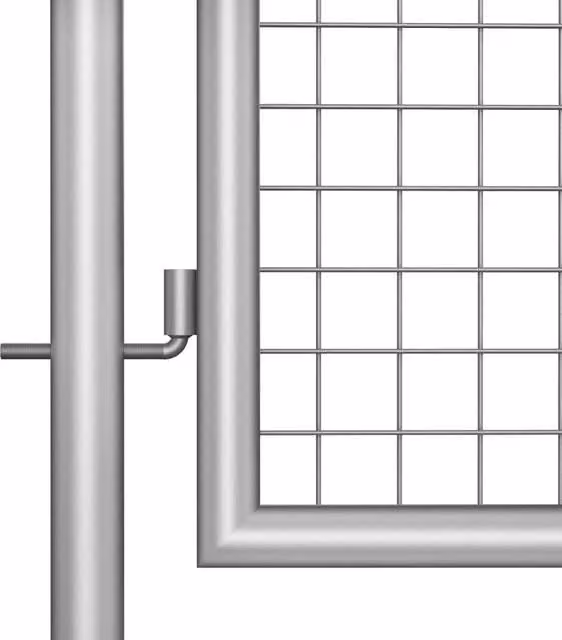 Berkfield Home Durable Galvanised Steel Garden Gate, Silver, W: 415 cm, H: 125 cm