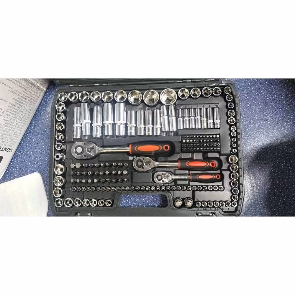 Nordara 216 Piece Socket Set with 1/2", 3/8" and 1/4" Ratchet Spanners in Black – 3
