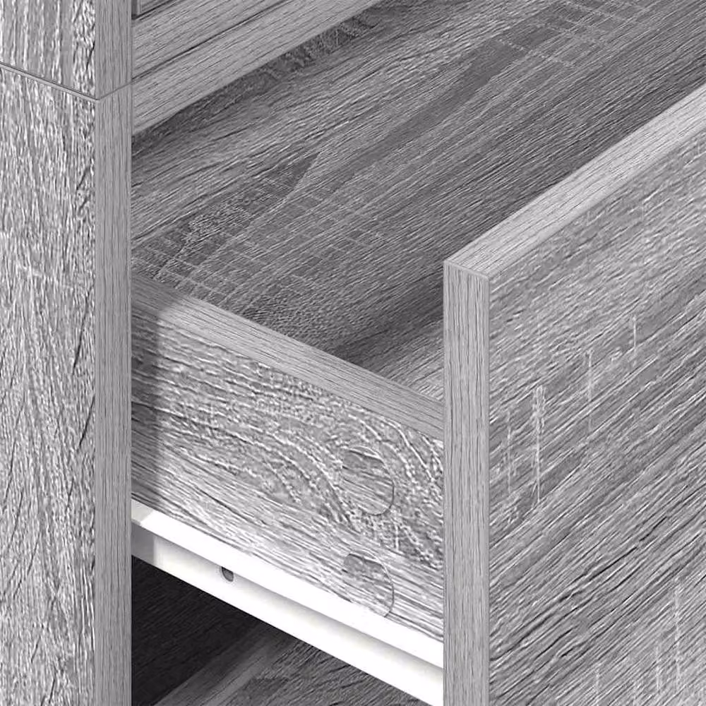 Berkfield Home Set of 2 Durable Grey Sonoma Cabinets with 2 Drawers, W/D/H: 60 x 31 x 40 cm – 3