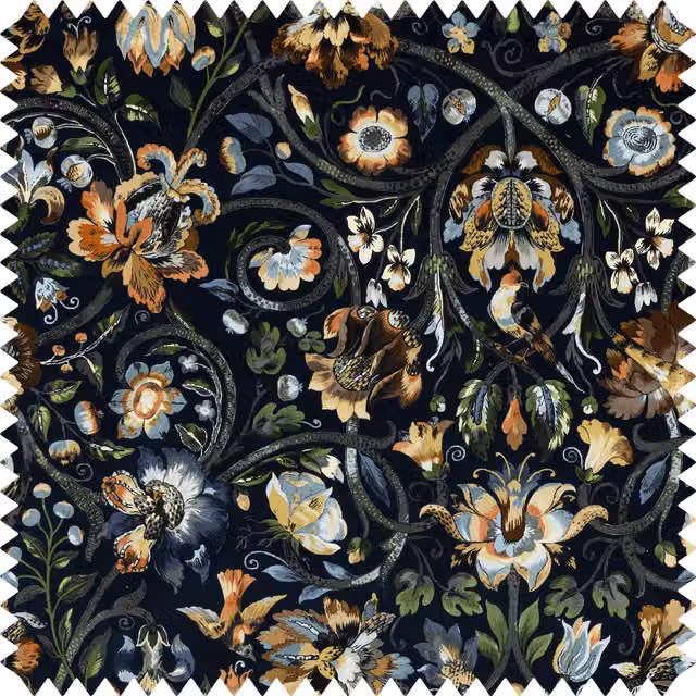 House of Hackney GAIA Velvet Midnight Blue and Green Multicolour Chair