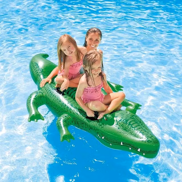 Intex Realistic Gator Green PVC Inflatable Animal