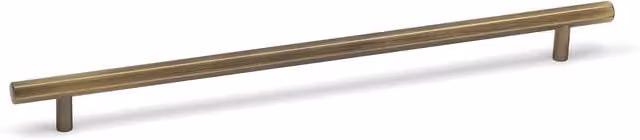 Handle & Home Hexagon T-Bar Pull Knob and Handles in Brushed Gold Brass, Width: 38.3 cm
