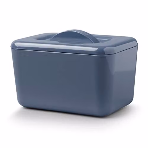 Zeal Melamine Insulated Butter Dish with Water Seal in Blue and White – 1