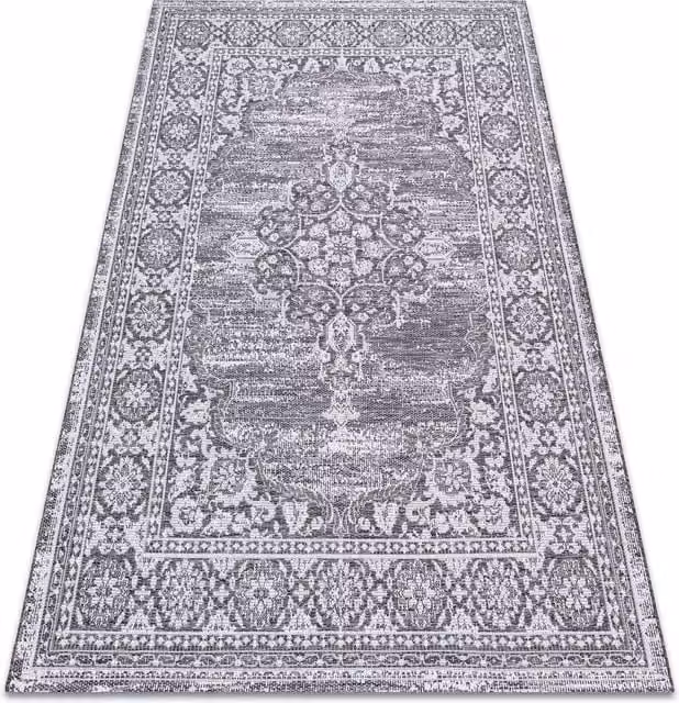 RugsX Loft Grey Oriental Vintage Flat Weave Rug, W: 160 cm, L: 230 cm – 1