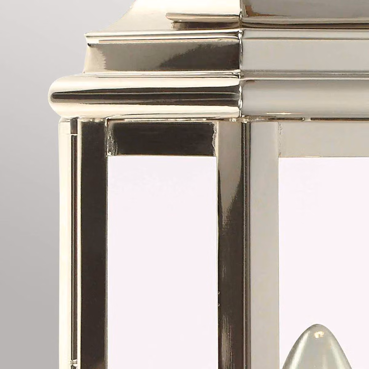 Netlighting St Martins Outdoor Wall Lantern Light in Grey with Polished Nickel Finish, IP44, E27 – 3