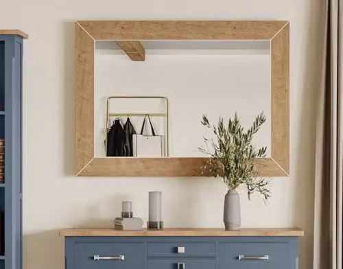 Baumhaus Signature Blue Rectangular Hanging Mirror