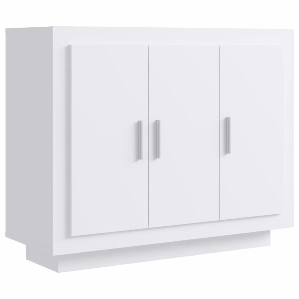 Berkfield Home White Modern Sideboard in Engineered Wood, W/D/H: 92 x 35 x 75 cm – 2