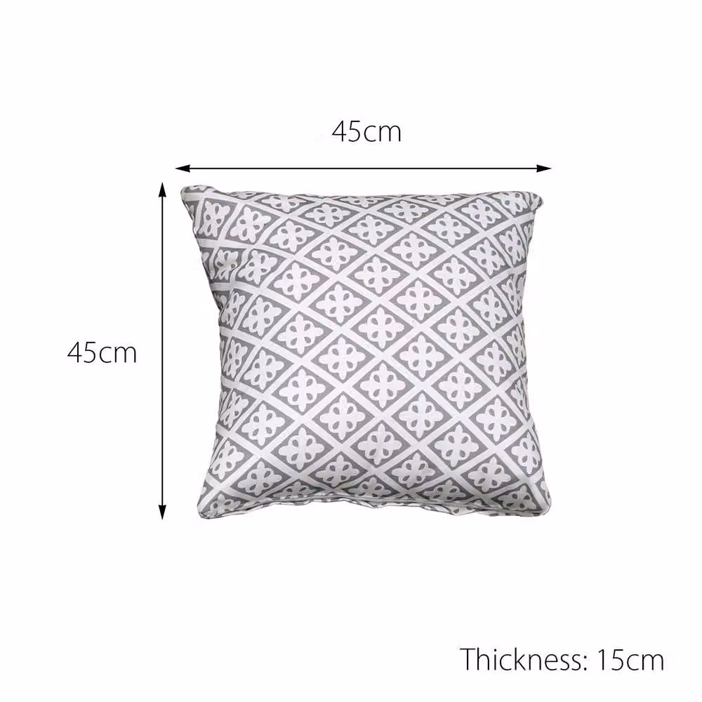 Oseasons Pack of 4 Stonewave Graphic Square Scatter Cushions in Grey and White, 45 x 45 cm – 3