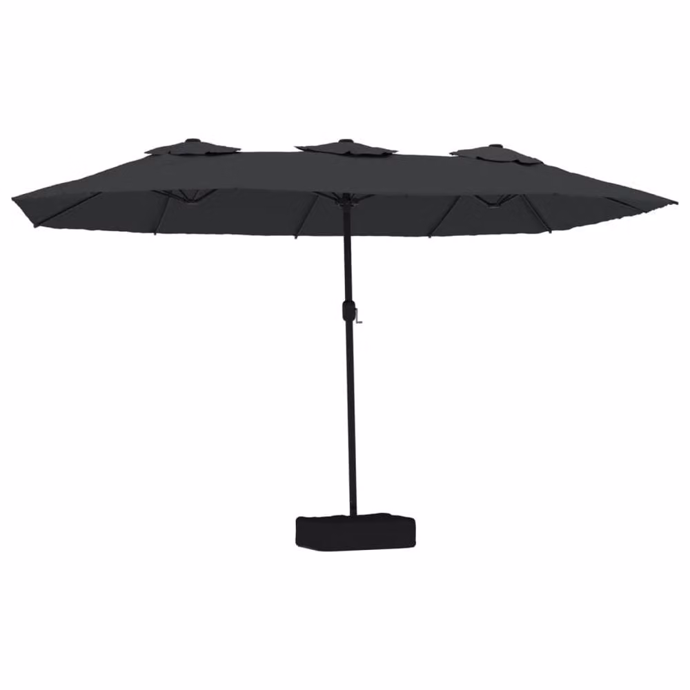 Berkfield Home Double-Head Cantilever Parasol in Black, W: 449 cm, H: 245 cm – 2