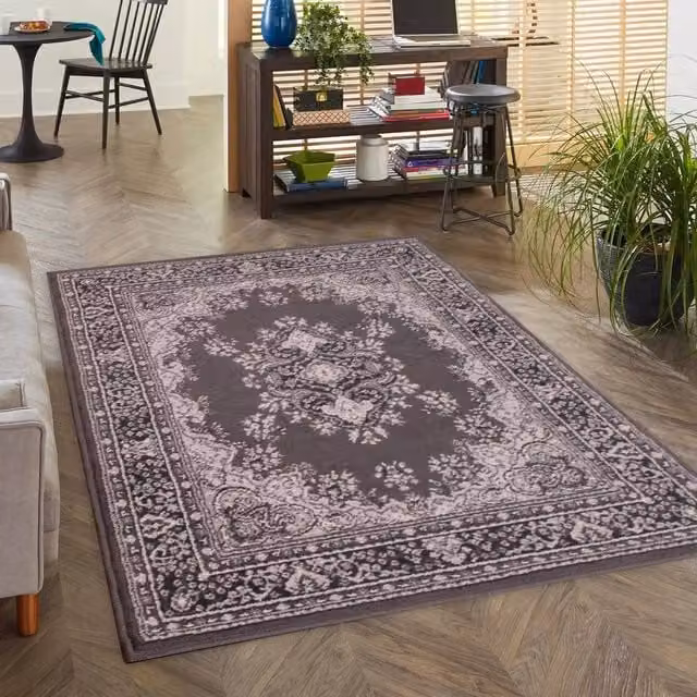 DS Living Classic Rectangular Rug in Grey, W/D/H: 120 x 160 cm