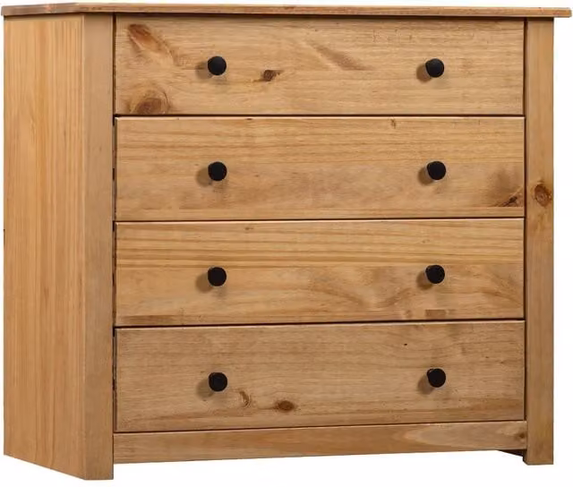 Berkfield Home Panama Range Pine Side Cabinet in Brown, W/D/H: 80 x 40 x 73 cm