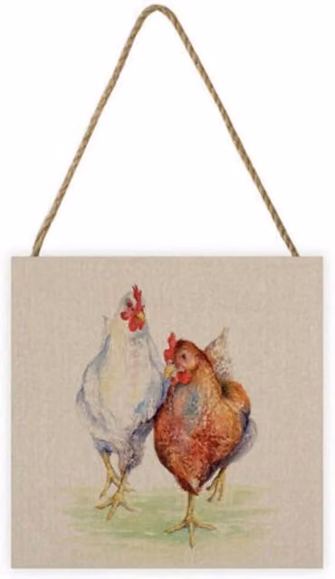 Jane Bannon Ethel & Mabel Wooden Wall Plaque in Taupe