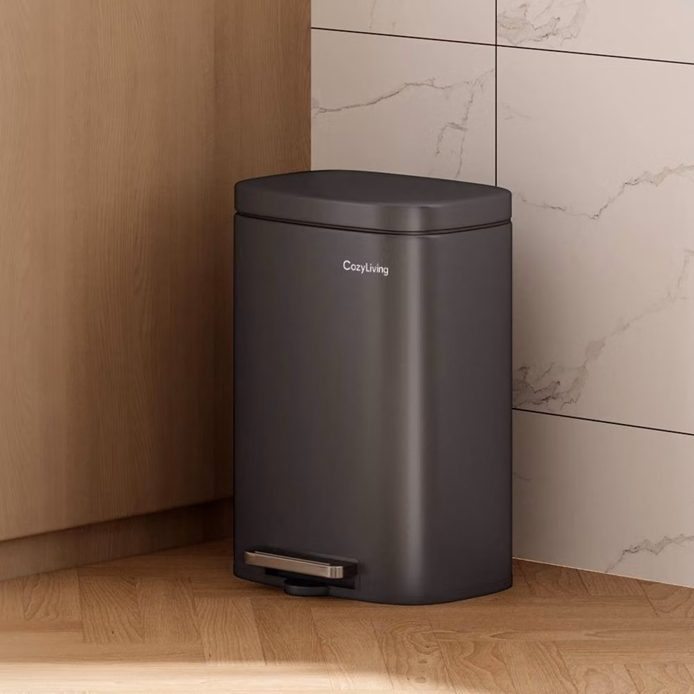 MCC Direct 5L Steel Pedal Bin with Soft Close Lid and Removable Inner Bucket in Grey – 3
