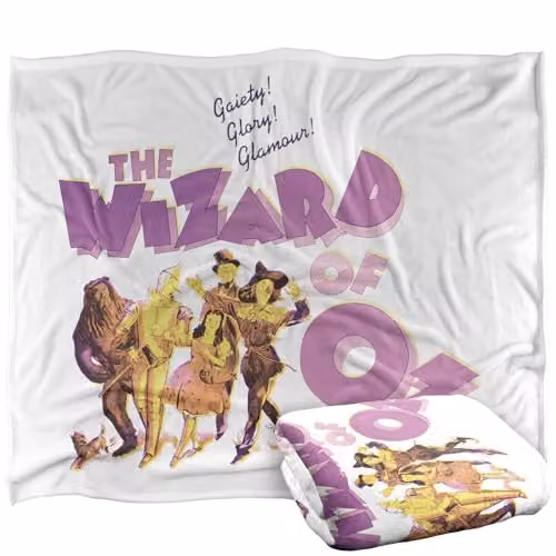Warner Bros. The Wizard of Oz Retro Logo Super Soft Fleece Throw Blanket, Multicolour, W: 152.4 cm, D: 127.0 cm – 1