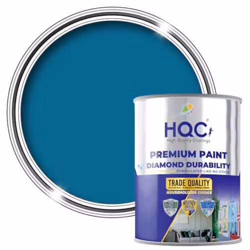 HQC Paints Marina Blue Matt Kitchen and Bathroom Emulsion, 1 l