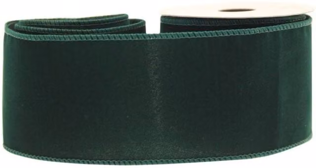 KDMD Emerald Green Velvet Ribbon 63mm – 1