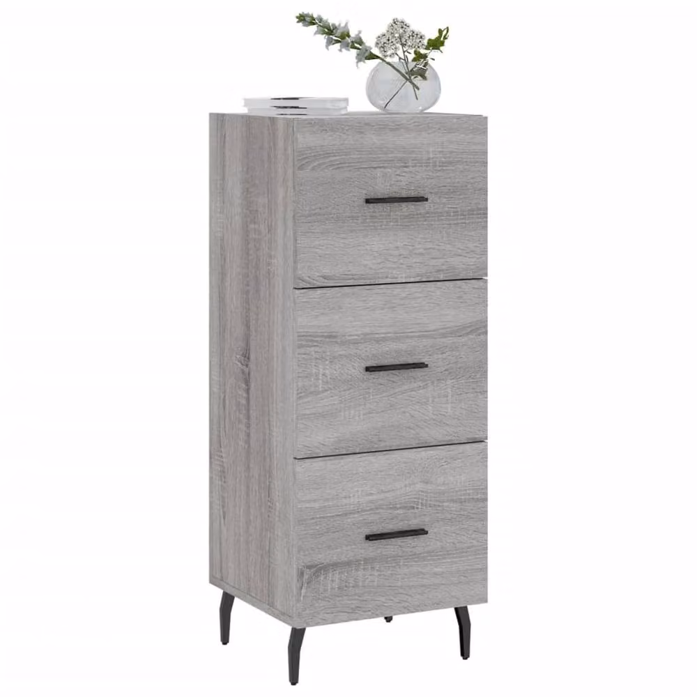 Berkfield Home Grey Sonoma Sideboard in Engineered Wood, W/D/H: 34.5 x 34.0 x 90.0 cm – 2