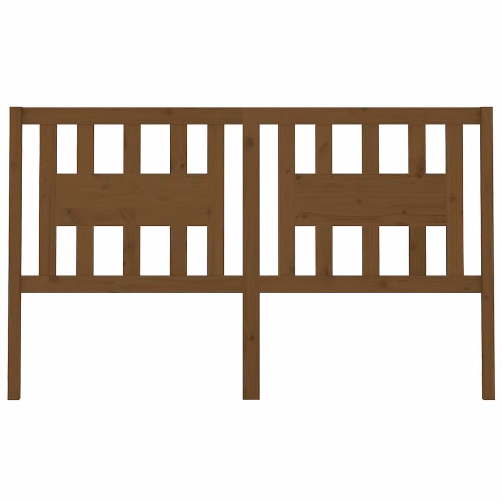 Berkfield Home Rustic Solid Wood Pine Headboard in Honey Brown, W: 126 cm, D: 4 cm, H: 100 cm – 3