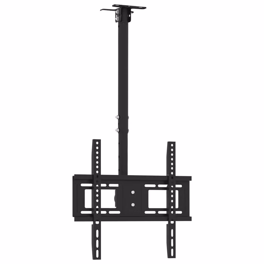 Berkfield Home Black Steel TV Ceiling Mount for 32-65 Inch Screens, Max VESA 400x400 mm, 40kg Load Capacity – 2