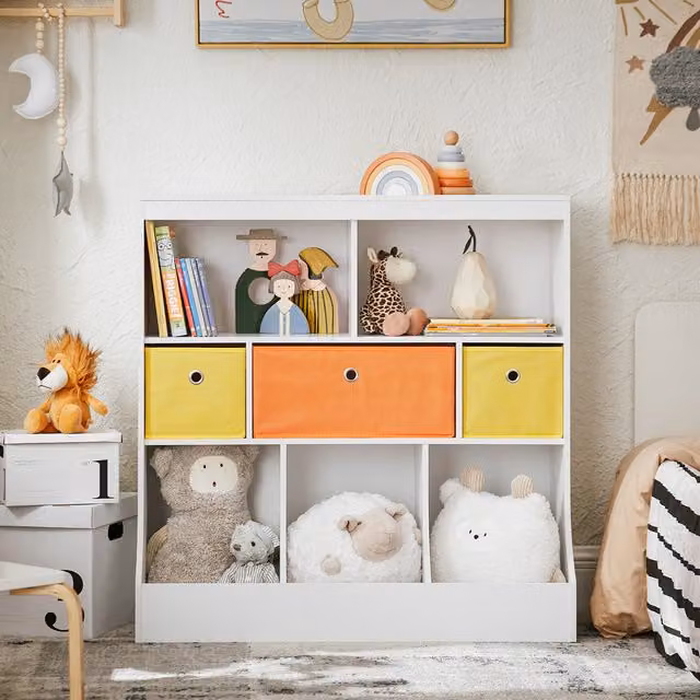 SoBuy Childrens Bookcase in White Matt MDF