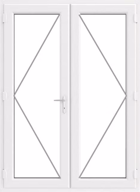 Crystal Direct Master French Door Left Hand in White, H 169 cm x W 209 cm