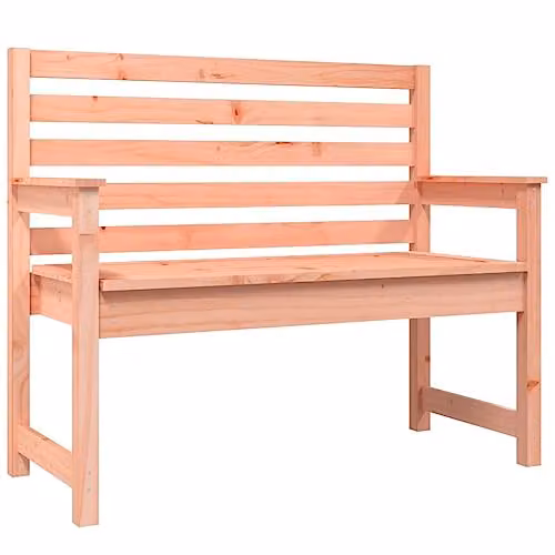 vidaXL Garden Bench in Brown Solid Douglas Wood with Armrests, W/D/H: 109 x 48 x 91.5 cm