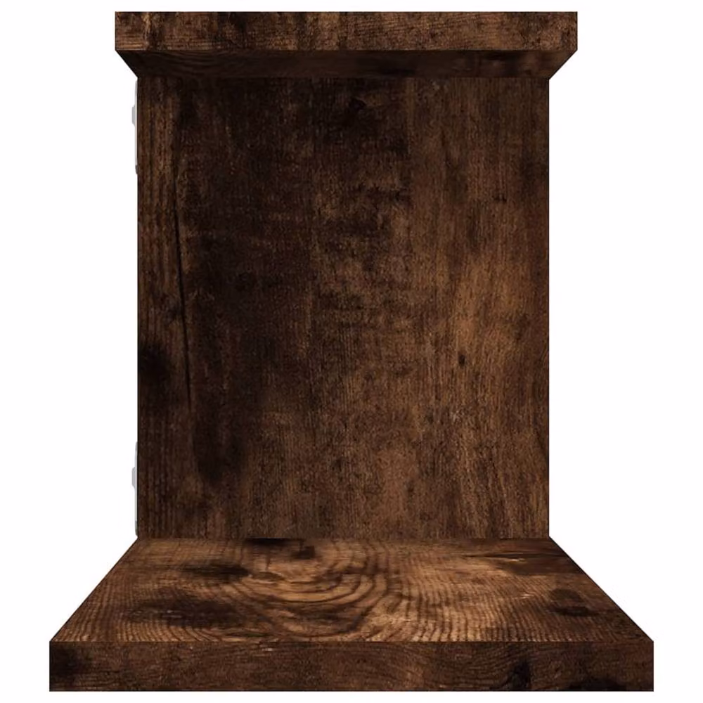 Berkfield Home Wall-Mounted TV Shelf in Smoked Oak Brown, W/D/H: 125 x 23 x 18 cm – 3