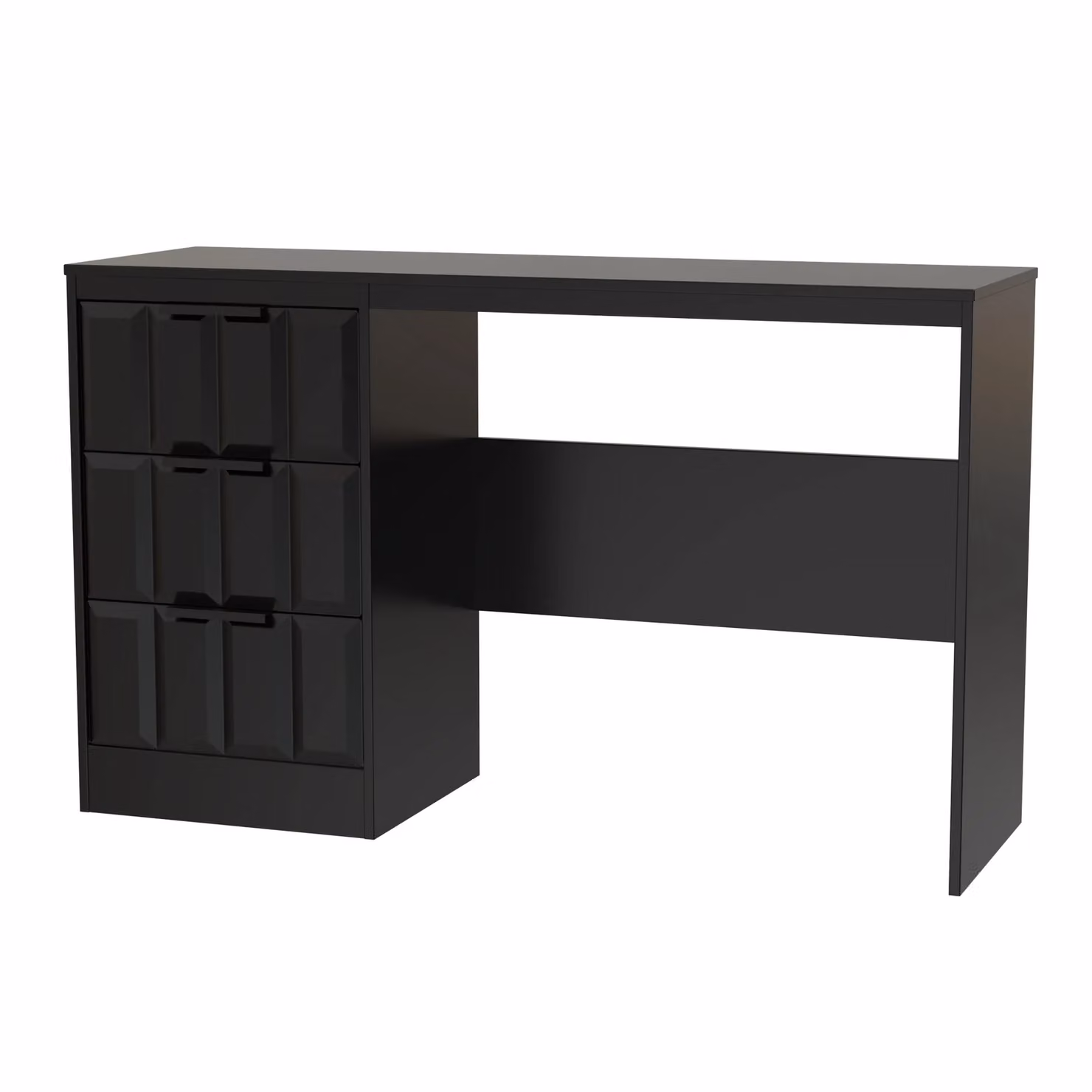 Ready Assembled 2 U Seattle 3 Drawer Desk in True Black – 2