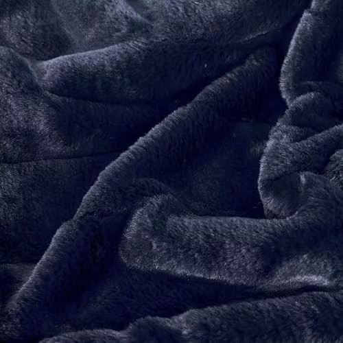 Paoletti Empress Faux Fur Throw in Blue, W: 130 cm, L: 180 cm – 2