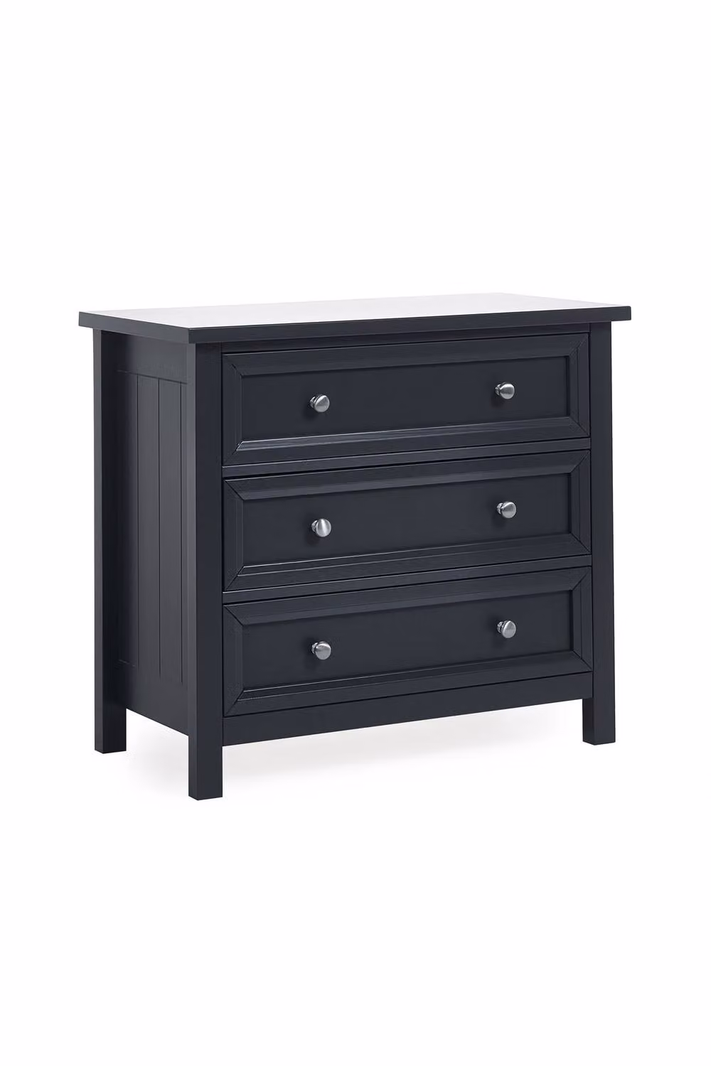 Julian Bowen Maine 3 Drawer Low Chest of Drawers in Anthracite Black – 3