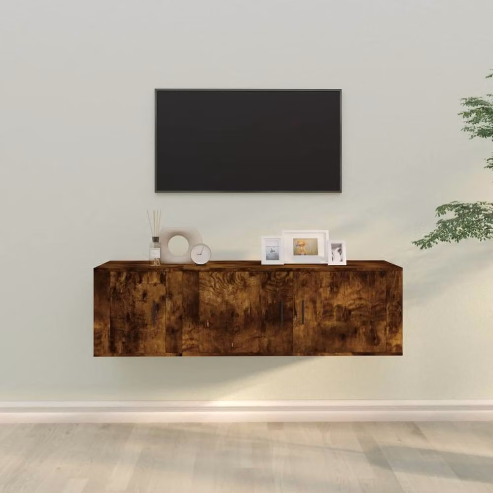 Berkfield Home Classic 2 Piece TV Cabinet Set in Smoked Oak Brown Engineered Wood – 2