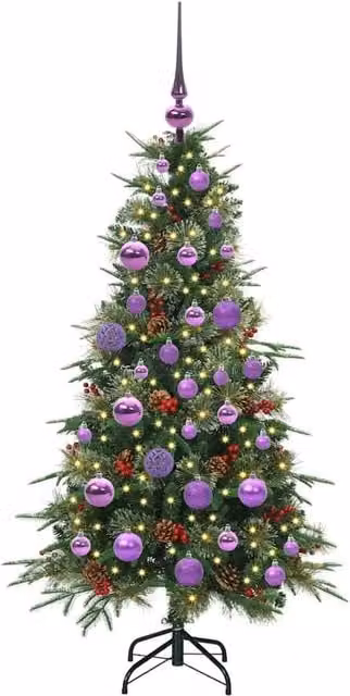 Berkfield Home Elegant Green Artificial Hinged Tabletop Christmas Tree, Height: 120 cm – 1