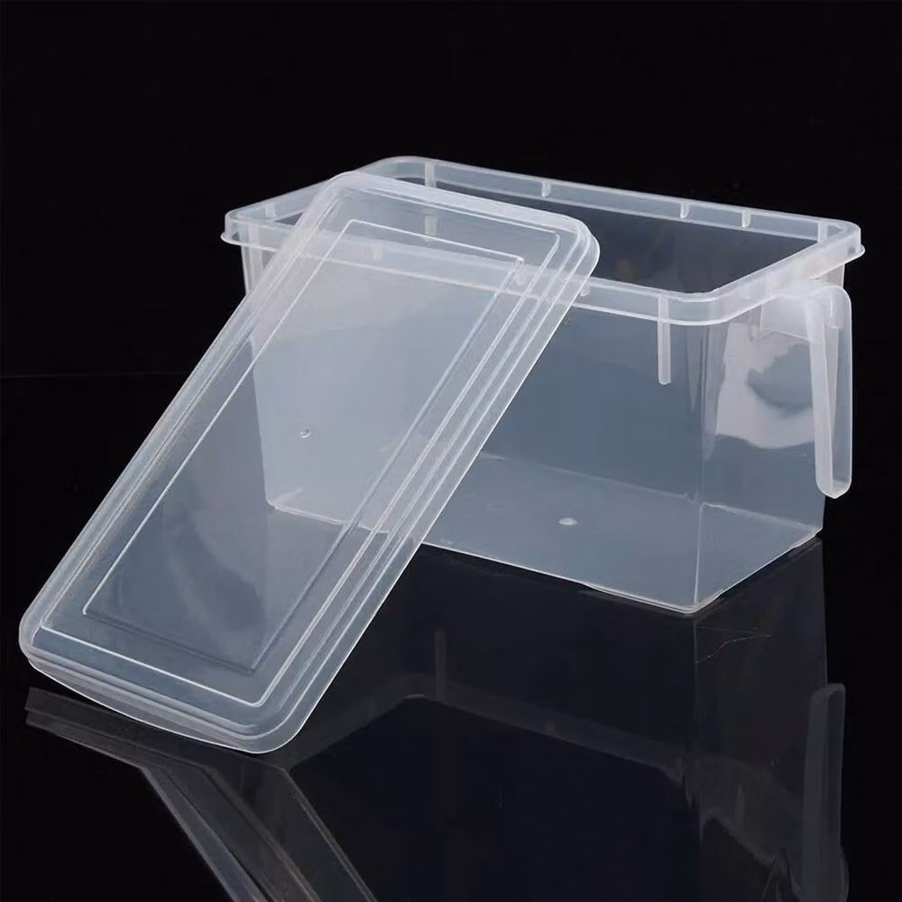 NESTLUNE 2-Piece Clear Plastic Fridge Storage Box and Cupboard Container Tray Set – 3