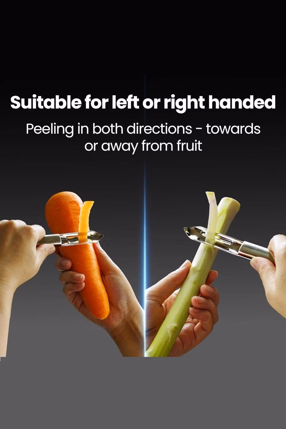 Gourmet Easy Deluxe Stainless Steel I-Shaped and Y-Shaped Peeler Set, Silver – 2