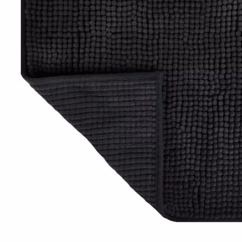 Allure Bath Fashions Bobble Chenille Microfibre Non Slip Bath Mat, Black, W: 50 cm, D: 80 cm – 3
