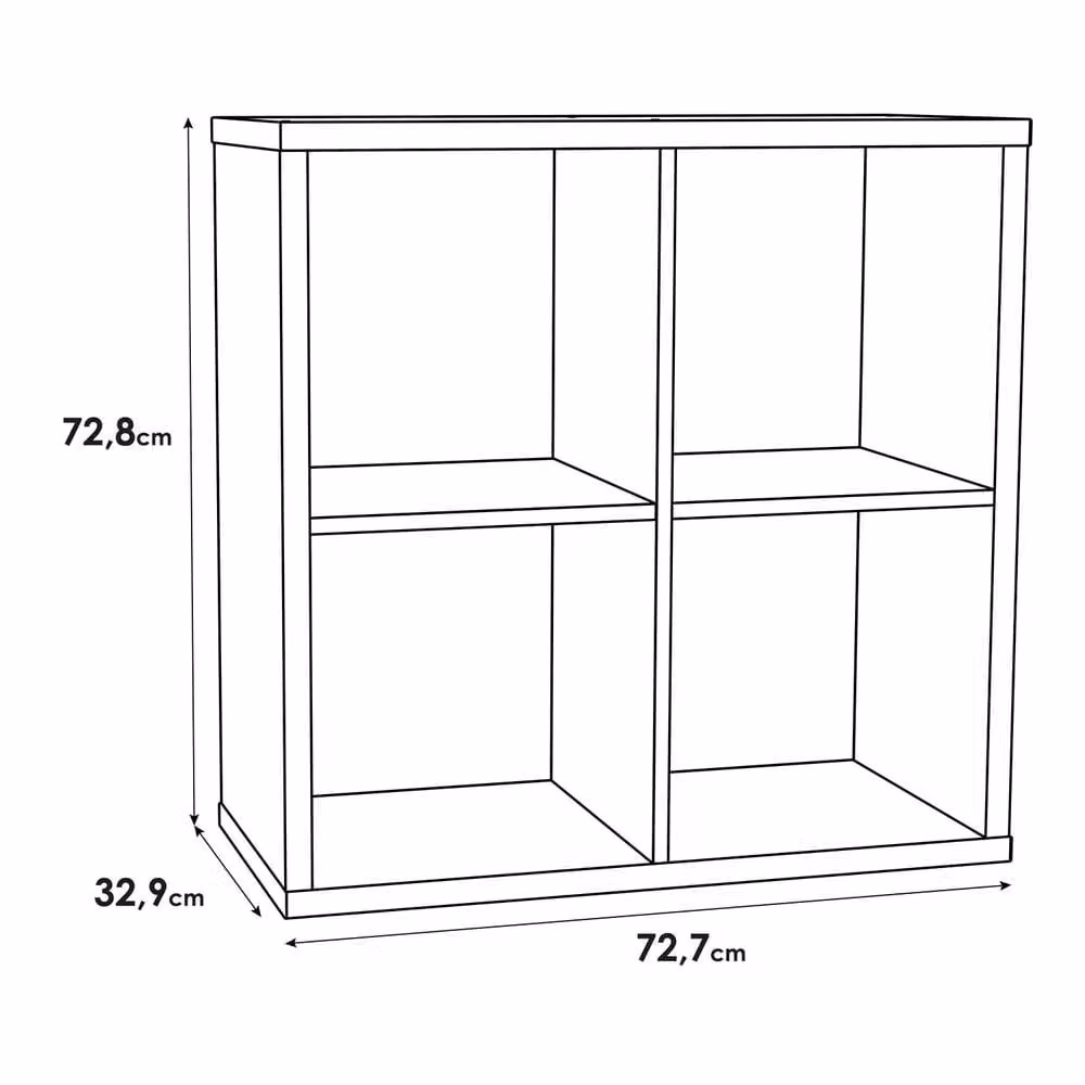 Wyld Haus Driftstone 4 Cube Artisan Oak Storage Unit in Natural Brown and Beige, W/D/H: 76.7 x 32.9 x 72.8 cm – 3