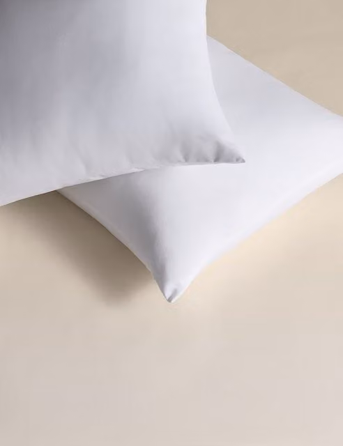 M&S 2 Pack Advanced Allergy Protection Medium Pillows, White