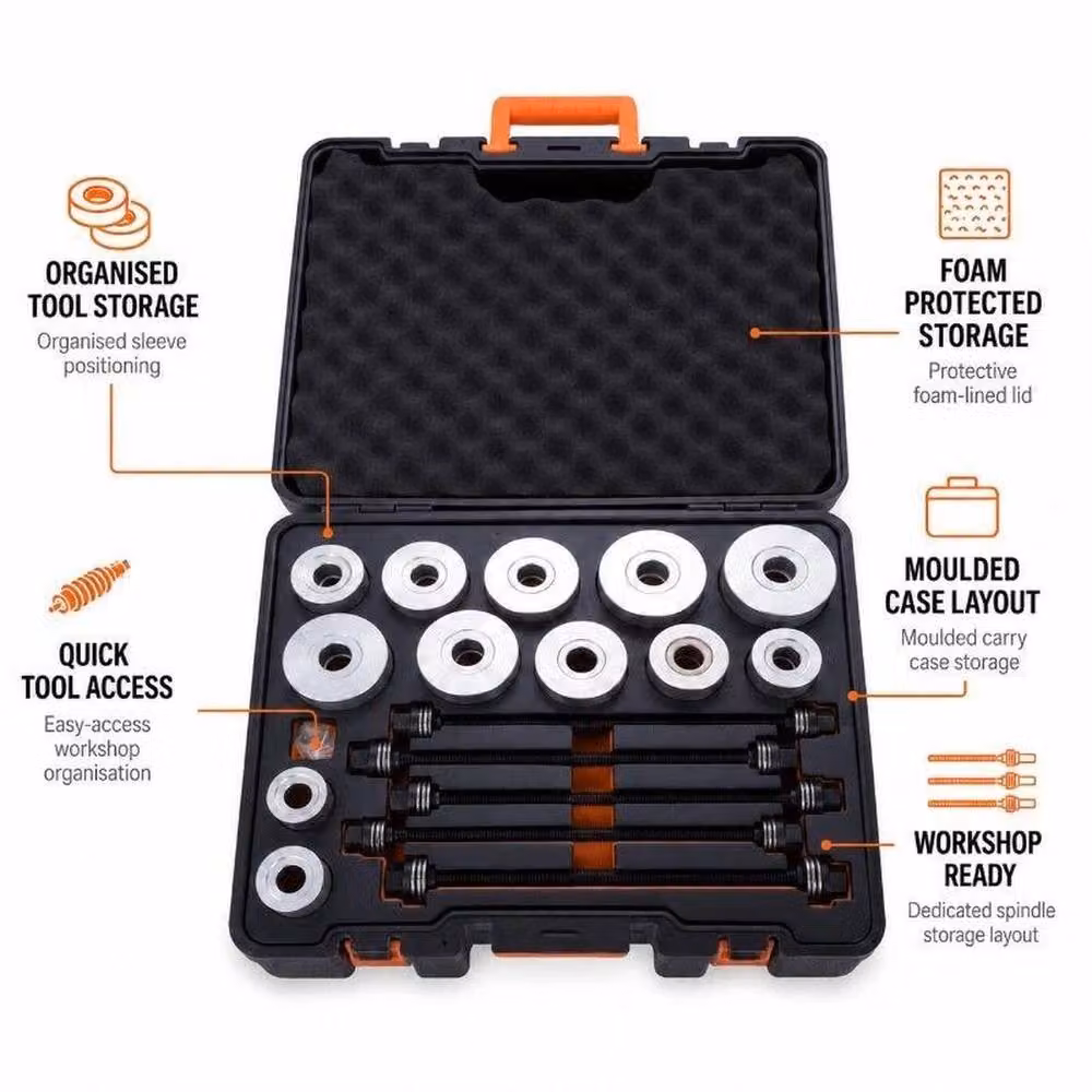 NESTLUNE 24 Piece Press and Pull Sleeve Kit Bearing Bush Seal Removal Tool in Black – 3