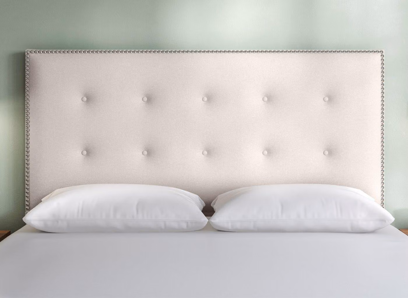 Dream Team Levisham Beige Upholstered Modern Headboard