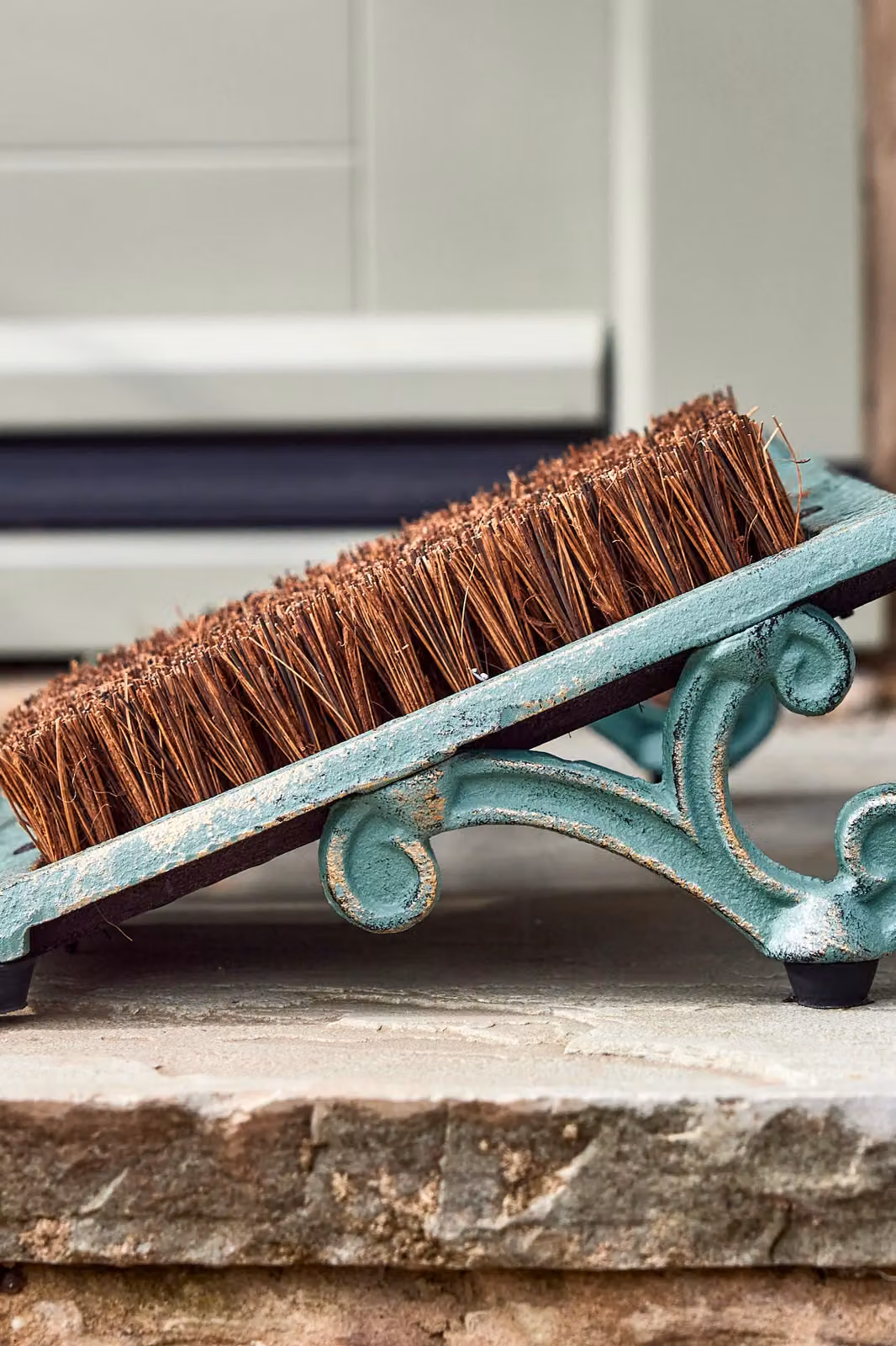 Dibor Traditional Style Fern Green Outdoor Garden Brush Boot Scraper – 3