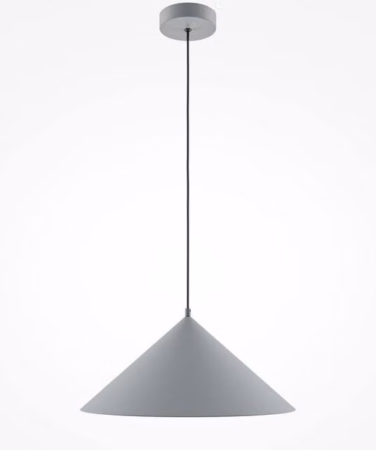 Netlighting Basic Cone Modern Dome Pendant Ceiling Light, Grey, Diameter: 35 cm, E27
