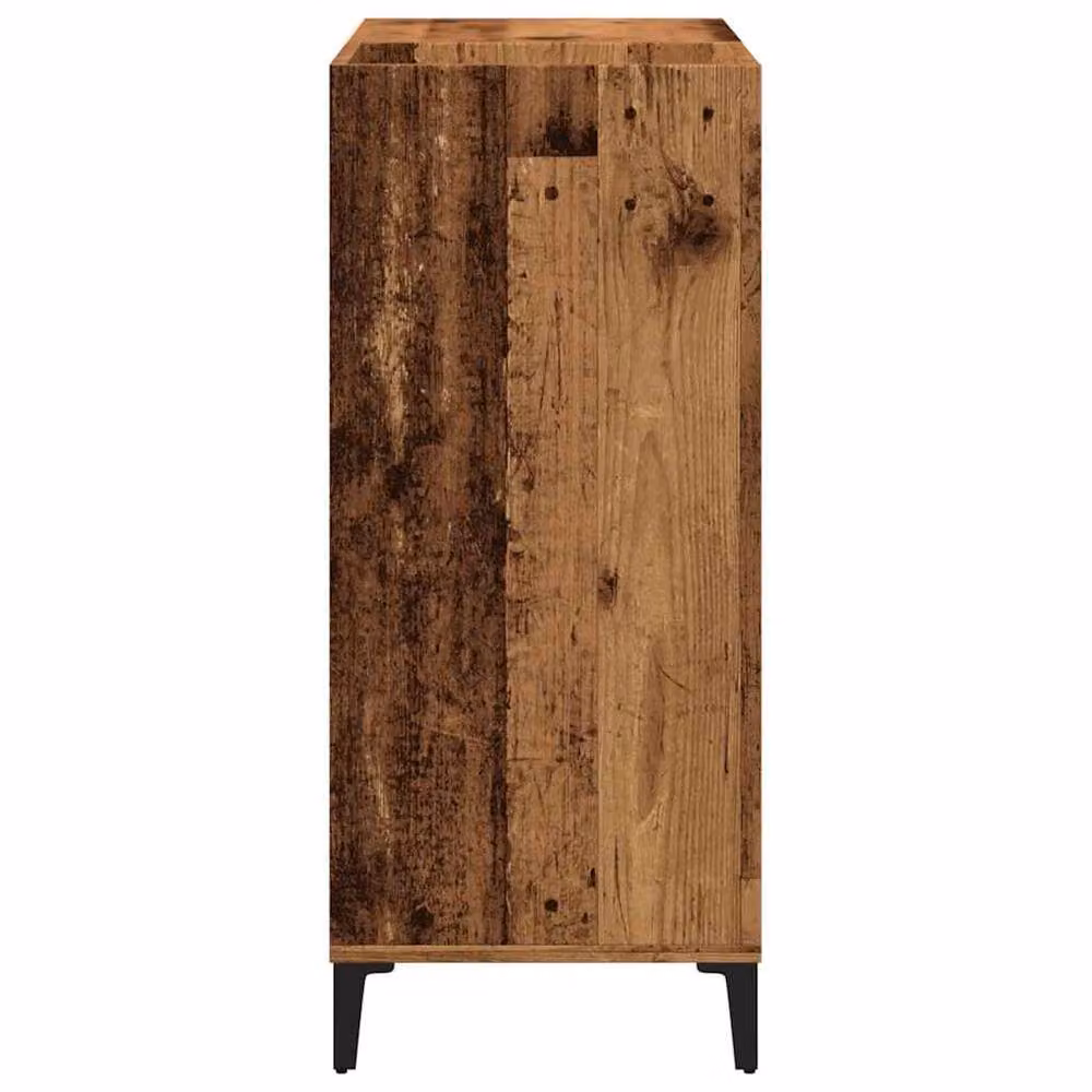 Berkfield Home Old Wood Record Cabinet in Brown, W: 84.5 cm, D: 38 cm, H: 89 cm – 4