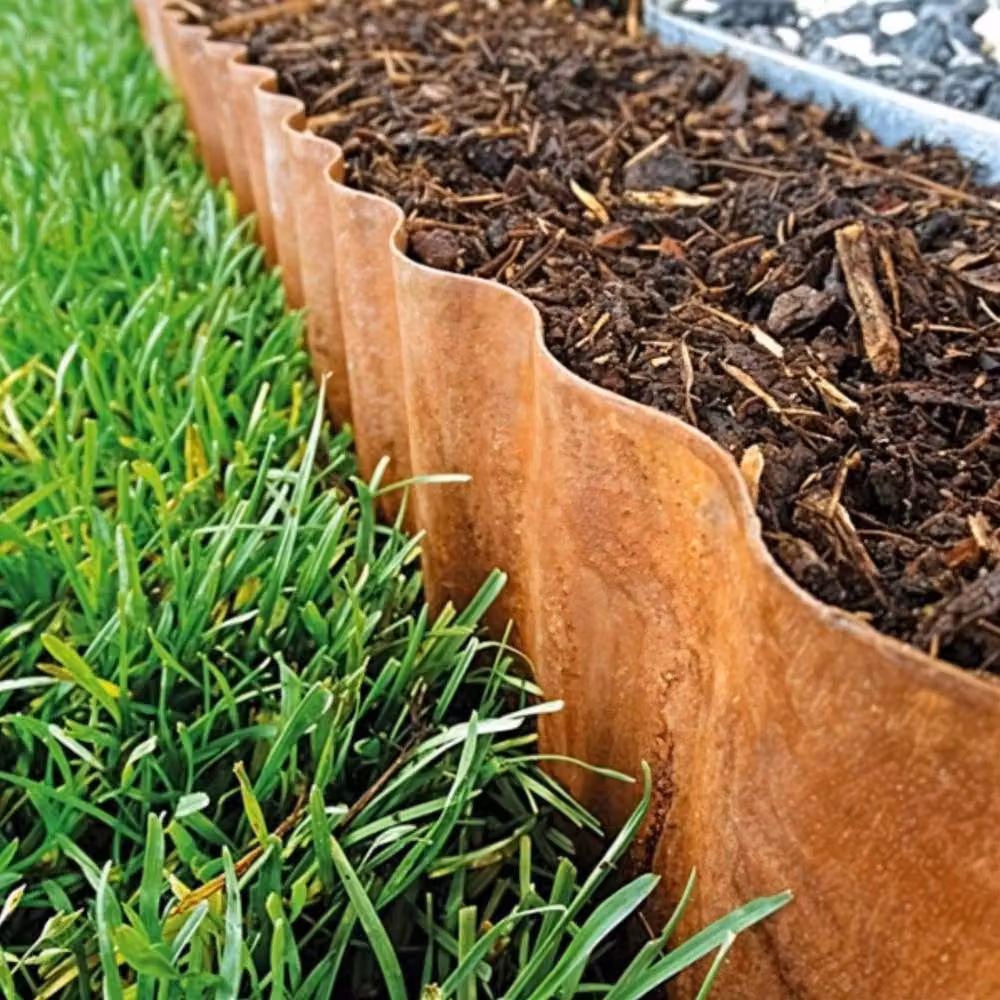 Marco Paul Orange Rust Effect Metal Garden Lawn Edging – 5