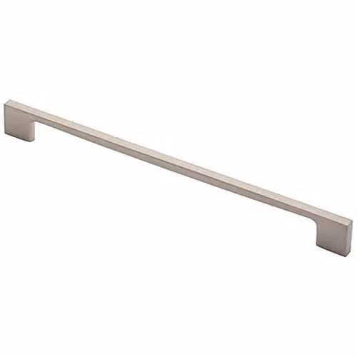 Loops Slim D-Shape Pull Handle in Brushed Silver, 290mm with 256mm Fixing Centres