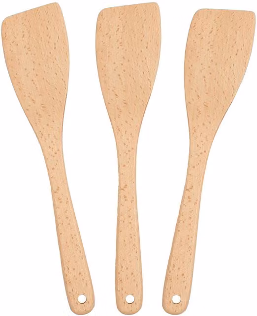 Argon Tableware Heat Resistant Wooden Spatula in Brown and Beige, Length: 30 cm
