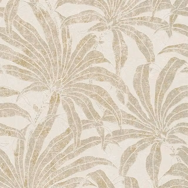 I Love Wallpaper Gentle Palms Botanical Wallpaper in Beige and Yellow