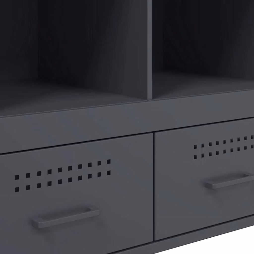 Berkfield Home Industrial Anthracite Metal Highboard, W/D/H: 68 x 39 x 101.5 cm – 5