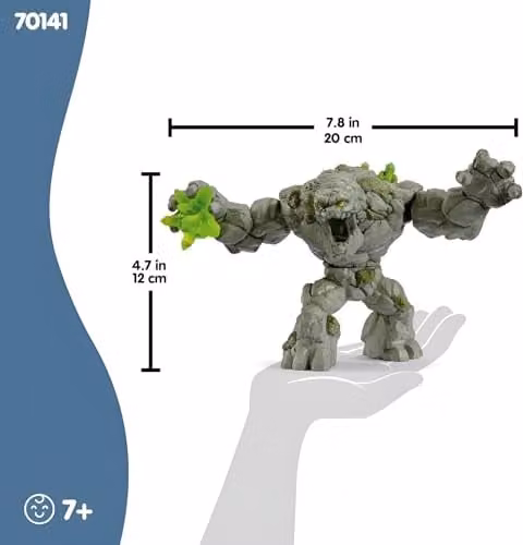 Schleich Eldrador Creatures Stone Monster Toy with Crystal Set, Grey Fantasy Action Figure 70141 – 4